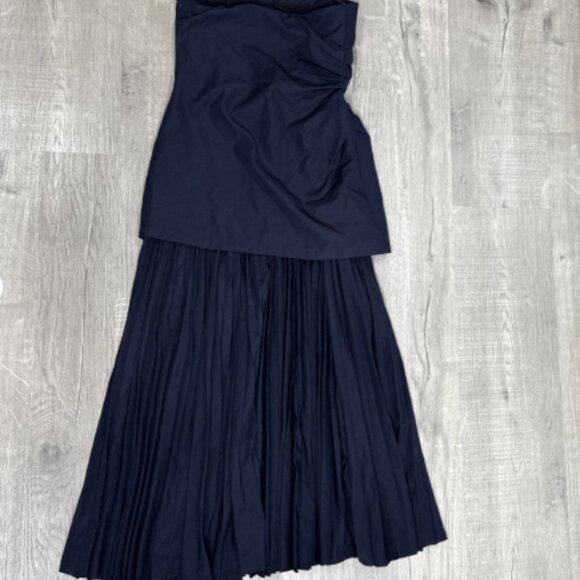 A. L.c. Austin Women's Solid Sleeveless Blue Midi Dress Size 6 - Picture 3 of 6